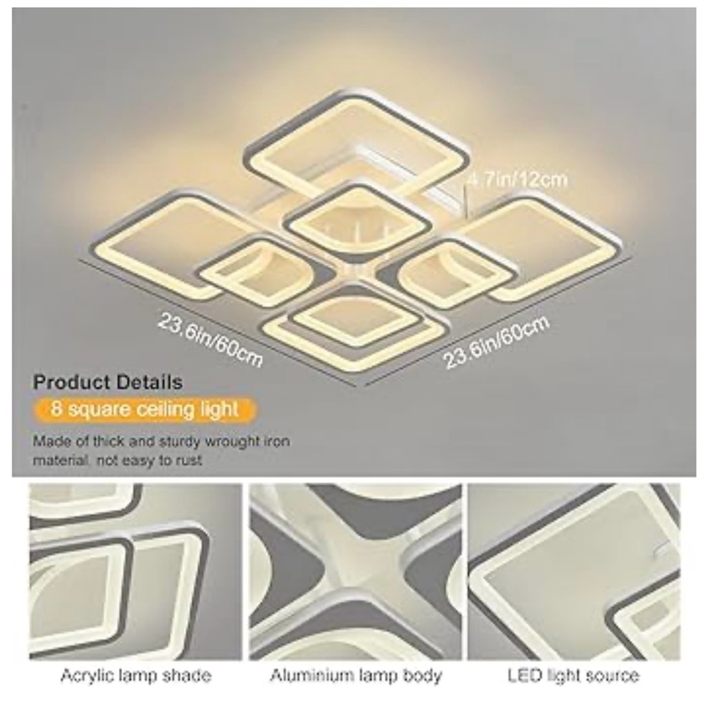 Modern LED Ceiling Light Fixture - Picture 2 of 4